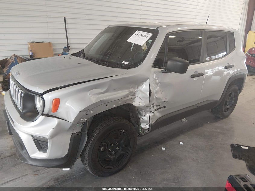 Vin: zacnjdab8mpn16520, lot: 46225083, jeep renegade sport 4x4 20212