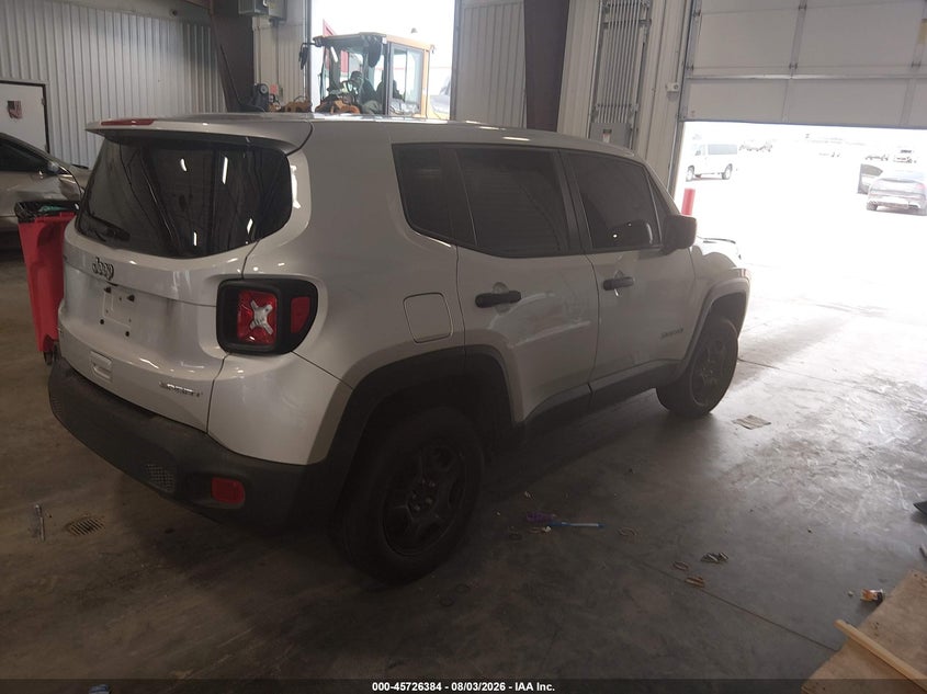 Vin: zacnjdab8mpn16520, lot: 46225083, jeep renegade sport 4x4 20214