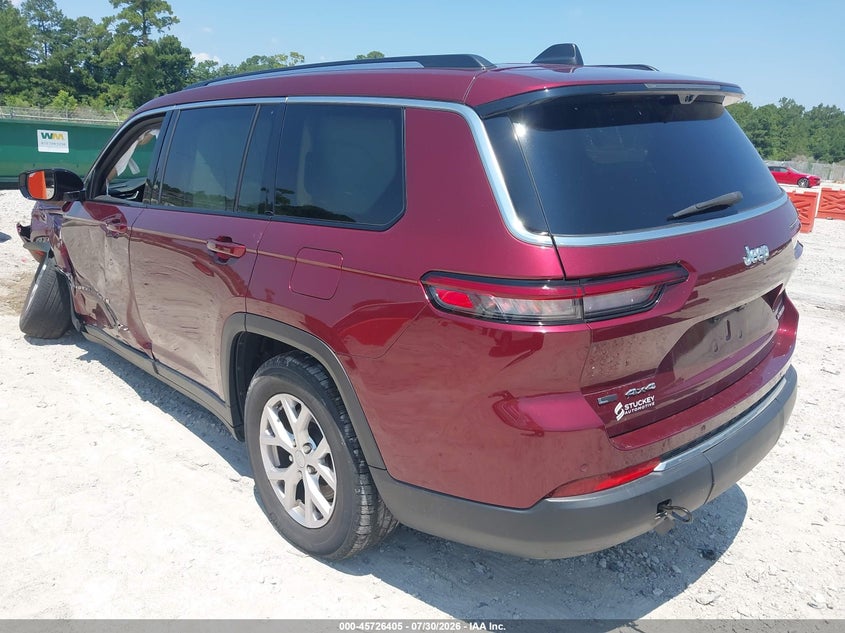 Vin: 1c4rjkbg5n8633113, lot: 46225104, jeep grand cherokee l limited 4x4 20223