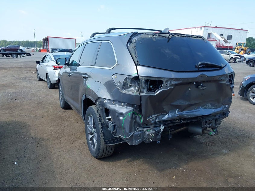 Vin: 5tdkzrfh0hs515329, lot: 46225116, toyota highlander xle 20173