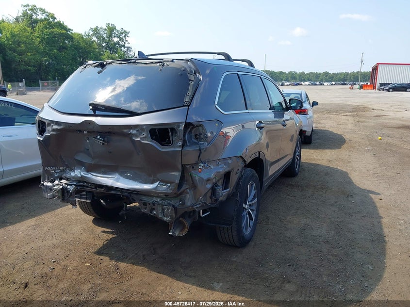 Vin: 5tdkzrfh0hs515329, lot: 46225116, toyota highlander xle 20174