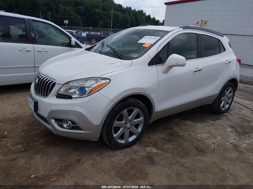 Vin: kl4cjhsb8eb778639, lot: 46225144, buick encore premium 20142