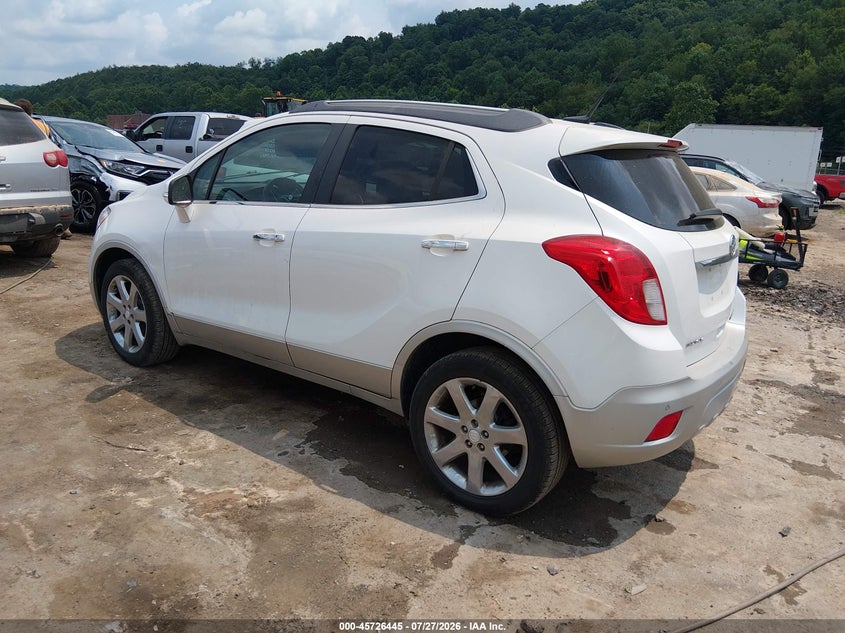 Vin: kl4cjhsb8eb778639, lot: 46225144, buick encore premium 20143