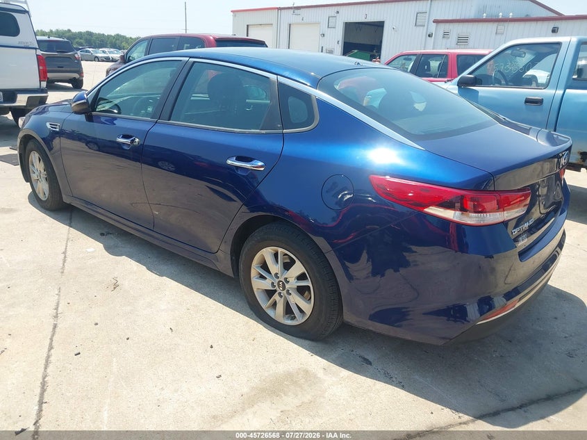 Vin: 5xxgt4l38jg226287, lot: 46225267, kia optima lx 20183
