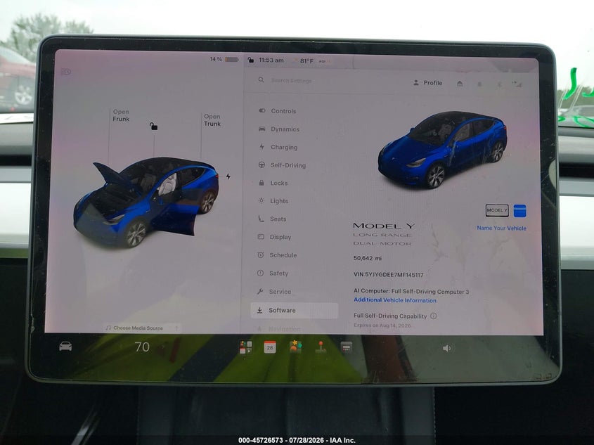 2021 TESLA MODEL Y auction photo 7