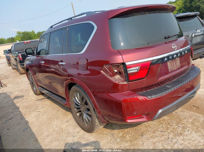Vin: jn8ay2da5p9400433, lot: 46225298, nissan armada platinum 2wd 20233