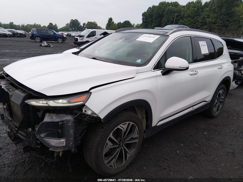 2019 Hyundai Santa Fe, Удар спереду, IAAI, VIN 5NMS5CAA9KH011021 — фото 2