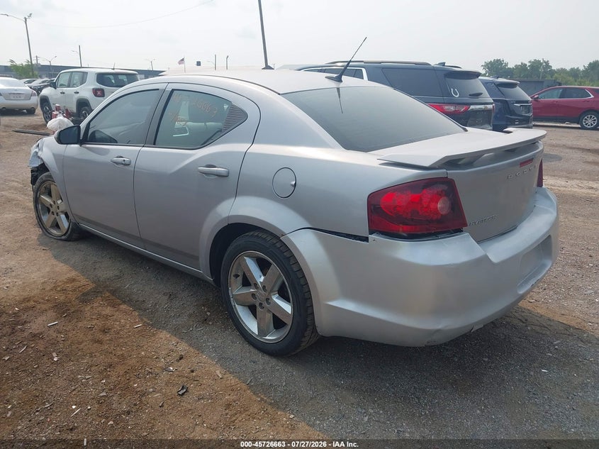 Vin: 1c3cdzcb6dn552389, lot: 46225362, dodge avenger sxt 20133
