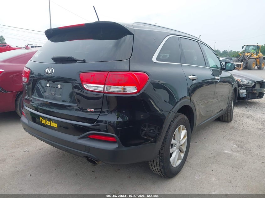 Vin: 5xypg4a32hg191601, lot: 46225363, kia sorento 2.4l lx 20174