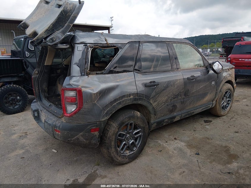 Vin: 3fmcr9bn6srf68834, lot: 46225406, ford bronco sport big bend 20254