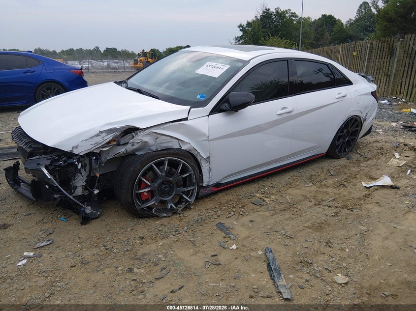 Vin: kmhlw4ak7nu003119, lot: 46225513, hyundai elantra n 20222