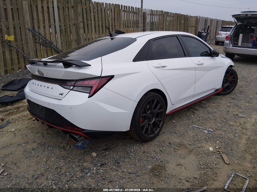 Vin: kmhlw4ak7nu003119, lot: 46225513, hyundai elantra n 20224