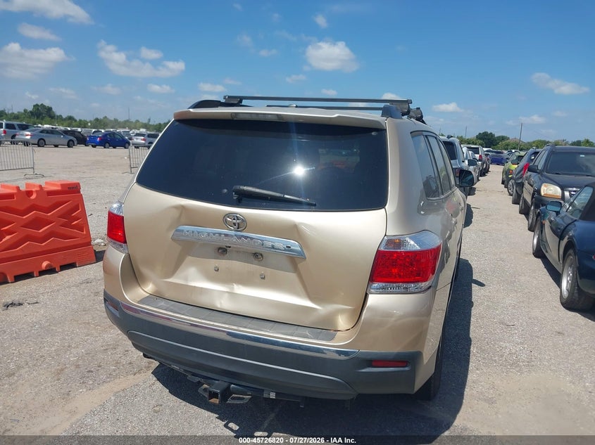 Vin: 5tdzk3eh3cs065749, lot: 46225519, toyota highlander se v6 20124