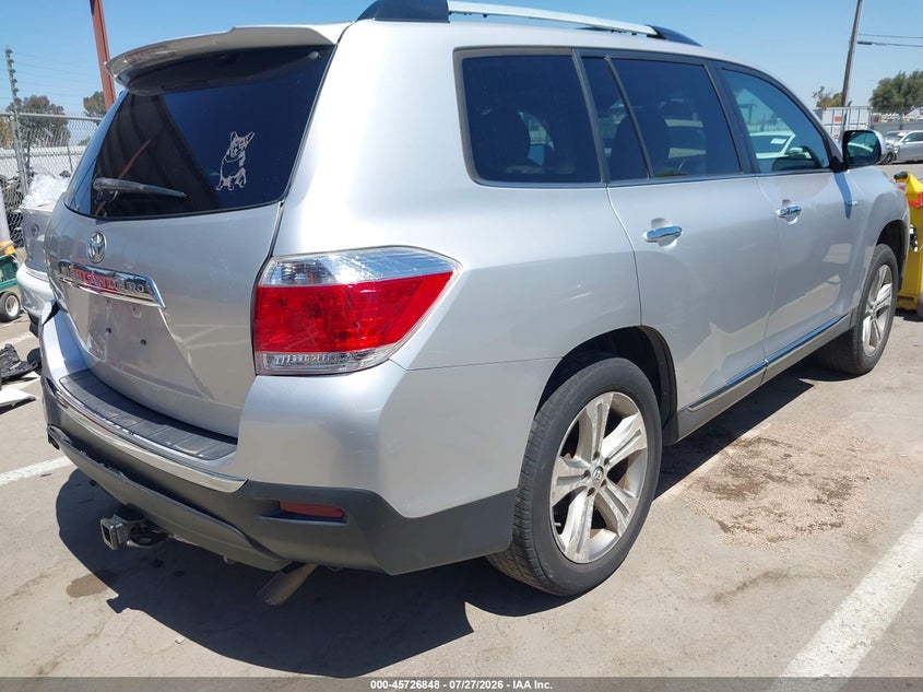 Vin: 5tdyk3eh3cs077914, lot: 46225547, toyota highlander limited v6 20124