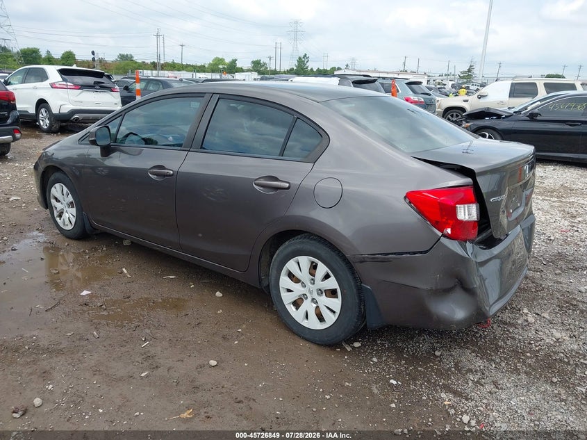 Vin: 19xfb2f59ce108809, lot: 46225548, honda civic ex 20123