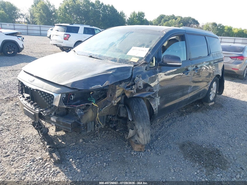 Vin: kndmb5c13g6148860, lot: 46225562, kia sedona lx 20162