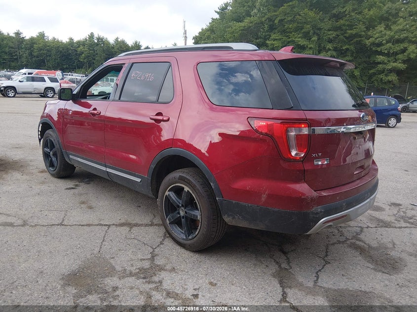 Vin: 1fm5k8dh7hga30609, lot: 46225615, ford explorer xlt 20173