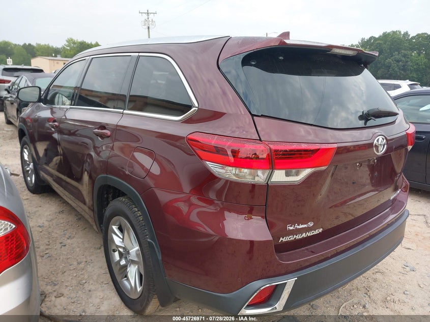 Vin: 5tddzrfh3k5982194, lot: 46225670, toyota highlander limited/limited platinum 20193