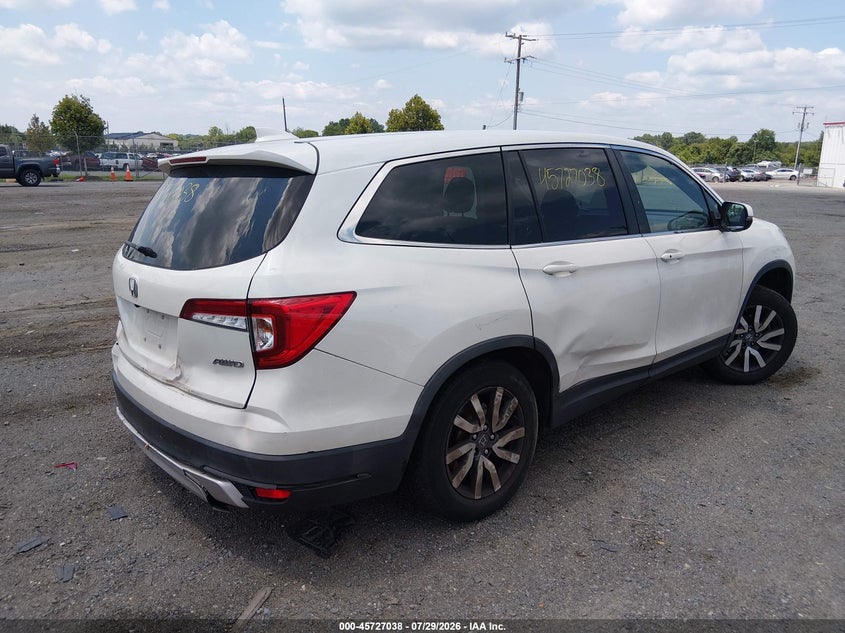 Vin: 5fnyf6h56kb057800, lot: 46225737, honda pilot ex-l 20194