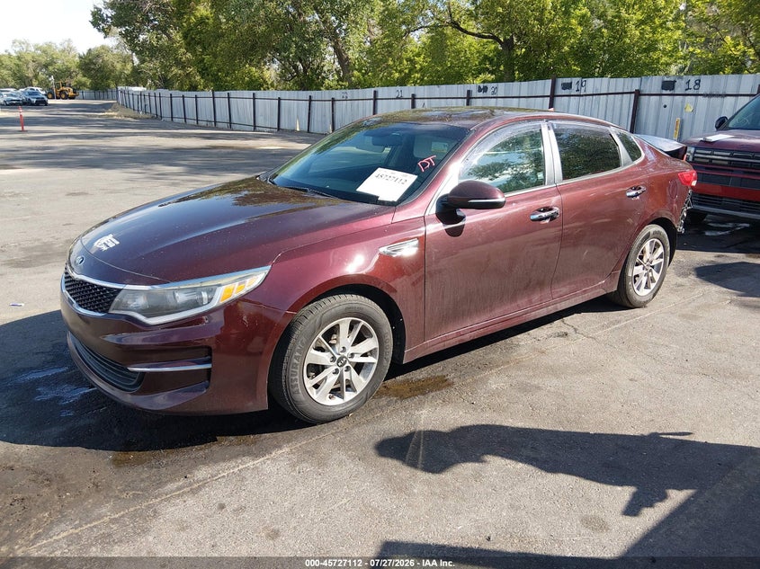 Vin: 5xxgt4l39gg108483, lot: 46225811, kia optima lx 20162