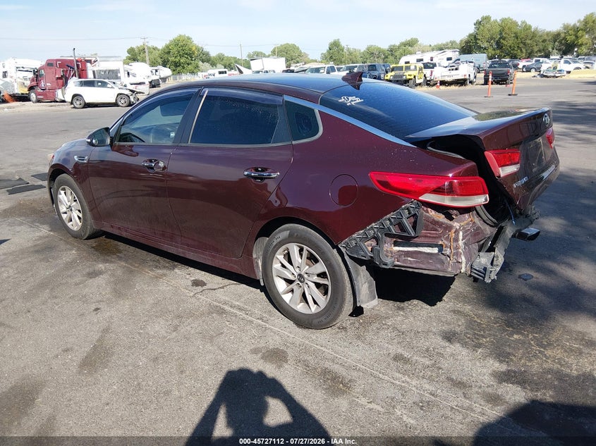 Vin: 5xxgt4l39gg108483, lot: 46225811, kia optima lx 20163