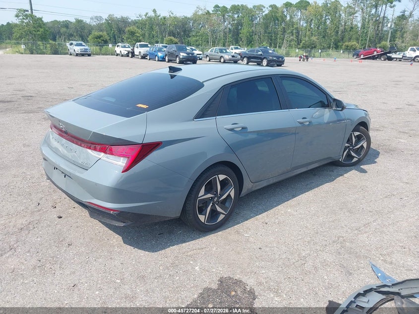 Vin: kmhln4aj4pu037659, lot: 46225903, hyundai elantra hybrid limited 20234