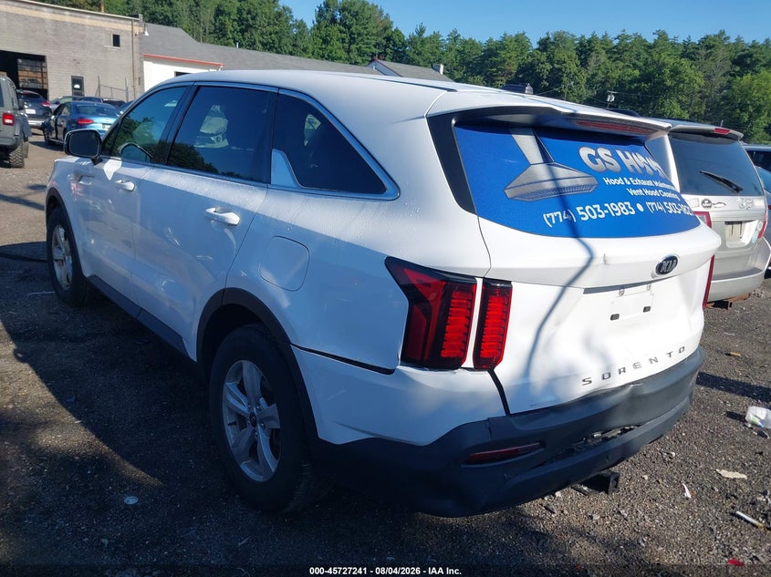 Vin: 5xyrg4lc4mg053252, lot: 46225940, kia sorento lx 20213