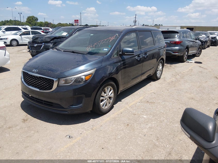 Vin: kndmb5c19g6129407, lot: 46226020, kia sedona lx 20162