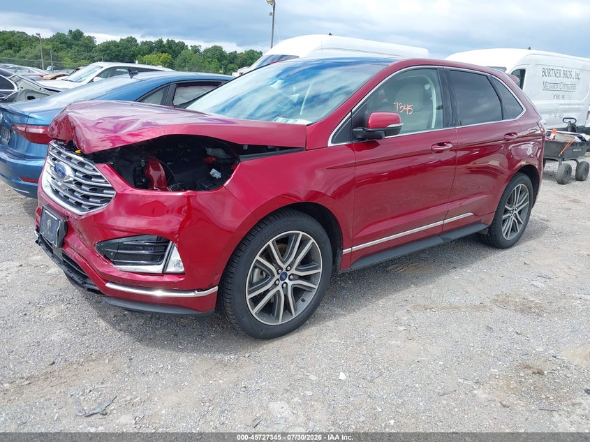 Vin: 2fmpk4k91kbb49879, lot: 46226044, ford edge titanium 20192