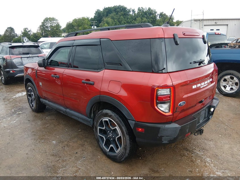 Vin: 3fmcr9b60nrd77178, lot: 46226133, ford bronco sport big bend 20223