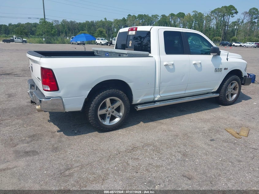 Vin: 1c6rr7gt0js244315, lot: 46226207, ram 1500 big horn  4x4 6'4 box 20184