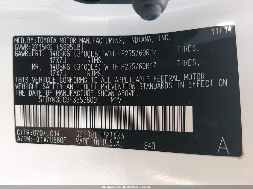 TOYOTA SIENNA - zdjęcie 9