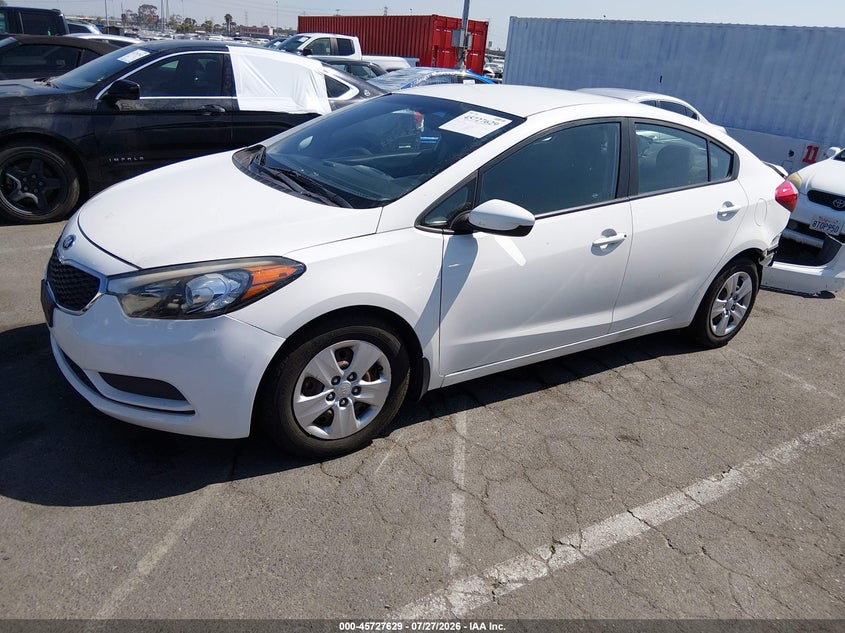 Vin: knafk4a65g5618200, lot: 46226328, kia forte lx 20162