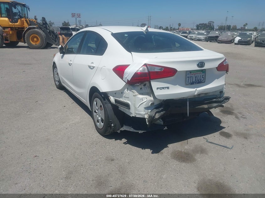 Vin: knafk4a65g5618200, lot: 46226328, kia forte lx 20163