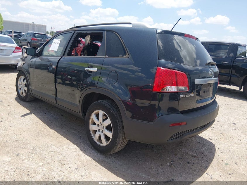 Vin: 5xykt3a61cg230861, lot: 46226421, kia sorento lx 20123