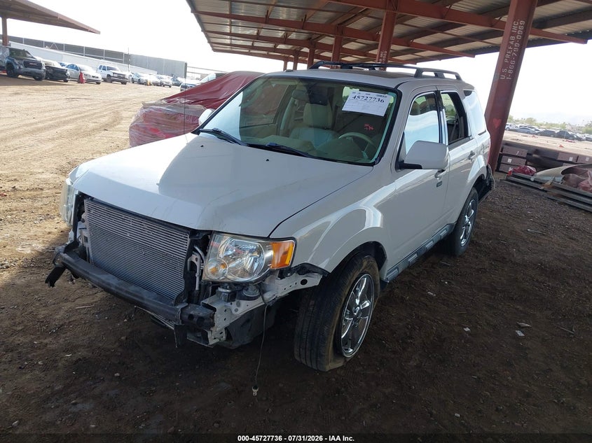 Vin: 1fmcu0eg6ckb31722, lot: 46226435, ford escape limited 20122