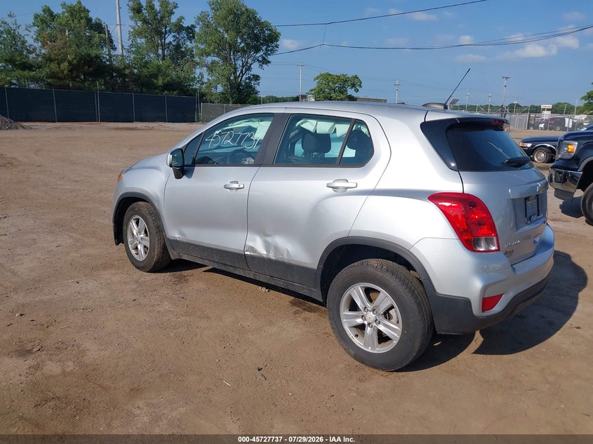 Vin: kl7cjnsb2jb522587, lot: 46226436, chevrolet trax ls 20183