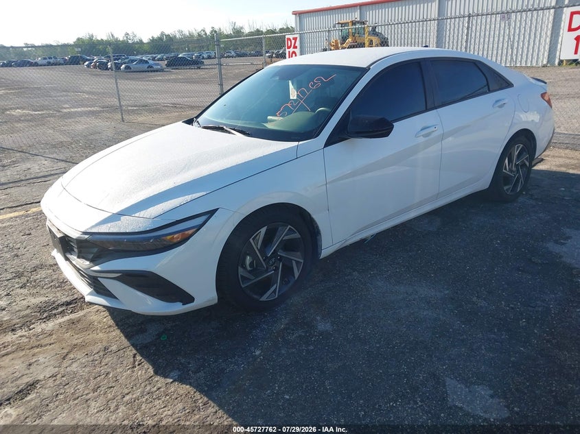Vin: kmhlm4dj2su152137, lot: 46226461, hyundai elantra hybrid sel sport 20252