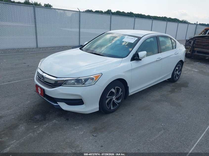 Vin: 1hgcr2f37ga169373, lot: 46226573, honda accord lx 20162