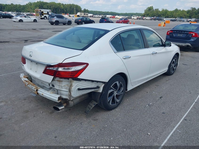 Vin: 1hgcr2f37ga169373, lot: 46226573, honda accord lx 20164