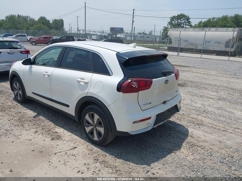 Vin: kndcb3lc1h5040780, lot: 46226591, kia niro fe 20173