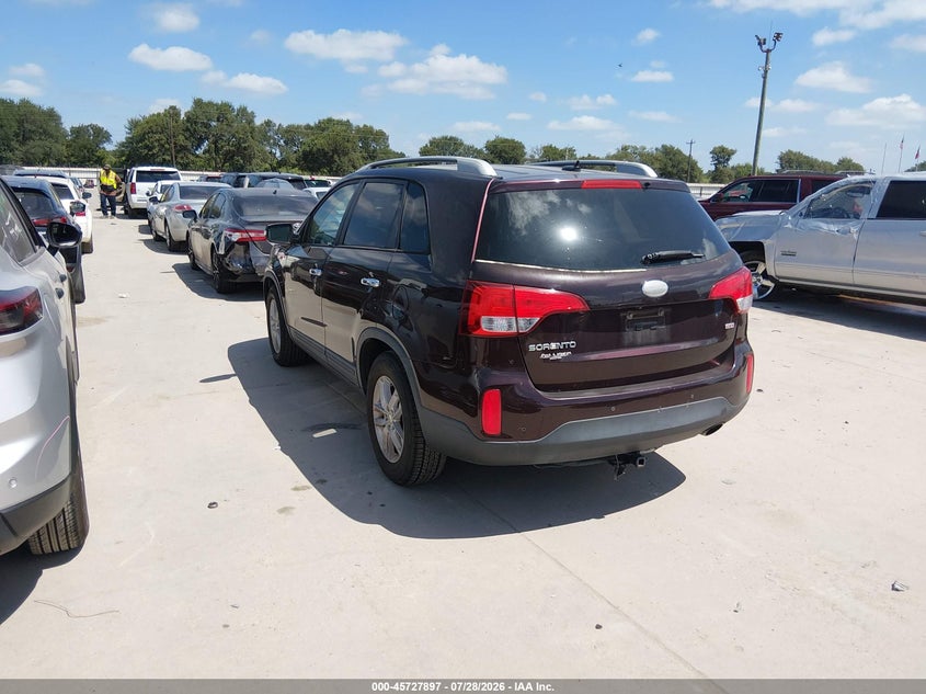 Vin: 5xykt3a67fg555454, lot: 46226596, kia sorento lx 20153