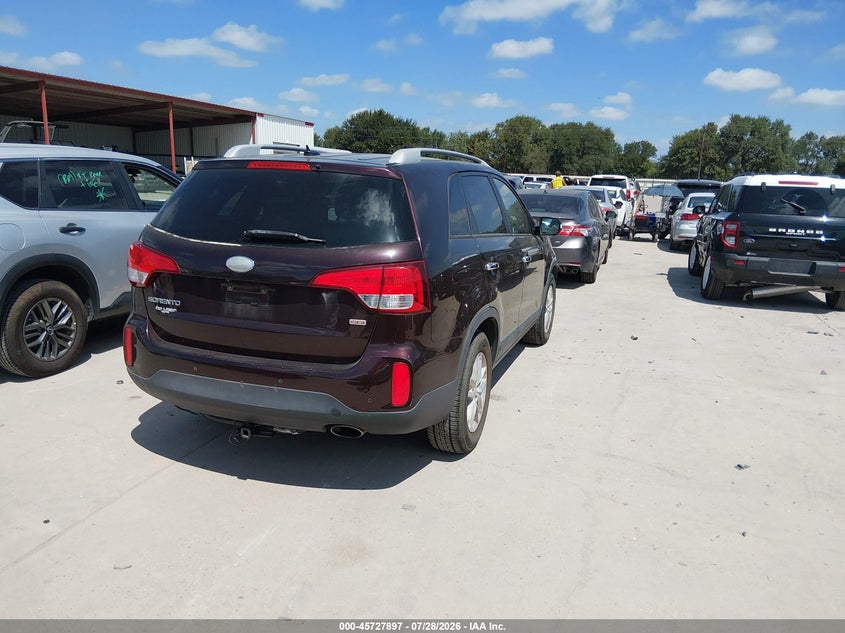 Vin: 5xykt3a67fg555454, lot: 46226596, kia sorento lx 20154