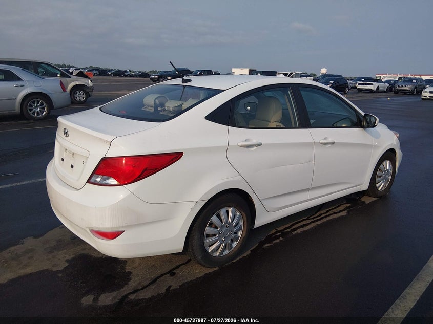Vin: kmhct4ae6gu047909, lot: 46226686, hyundai accent se 20164