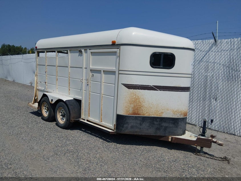 1992 MORGAN HORSE TRAILER auction photo 1