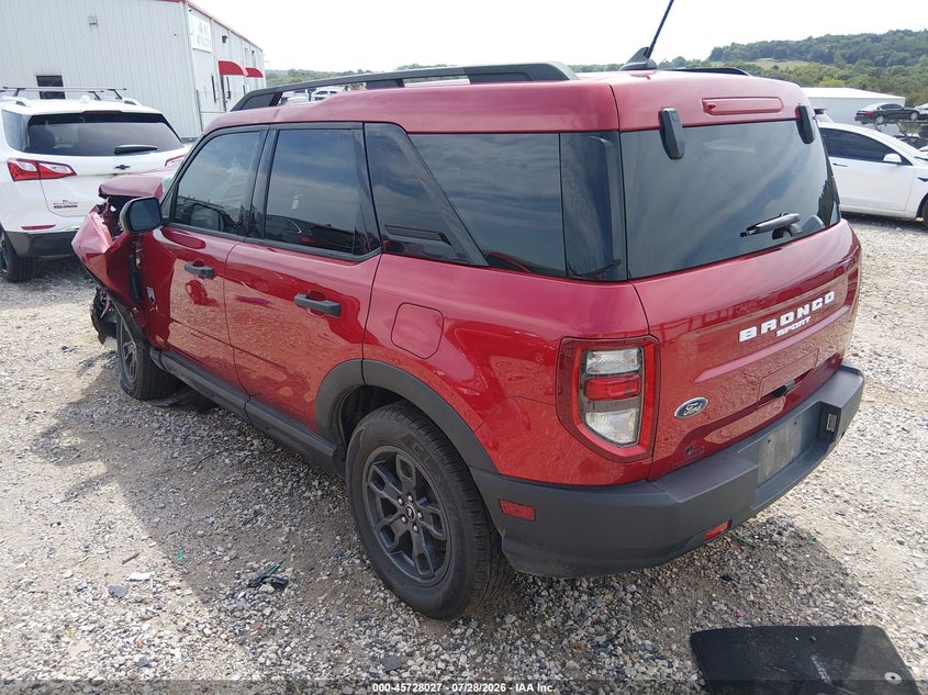 Vin: 3fmcr9b68mrb12992, lot: 46226726, ford bronco sport big bend 20213