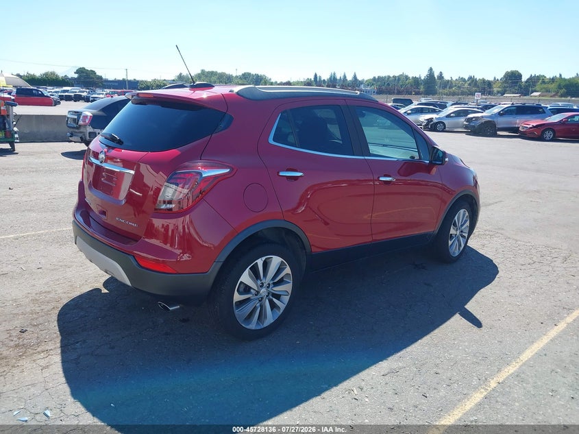 Vin: kl4cjasb7jb693647, lot: 46226835, buick encore preferred 20184