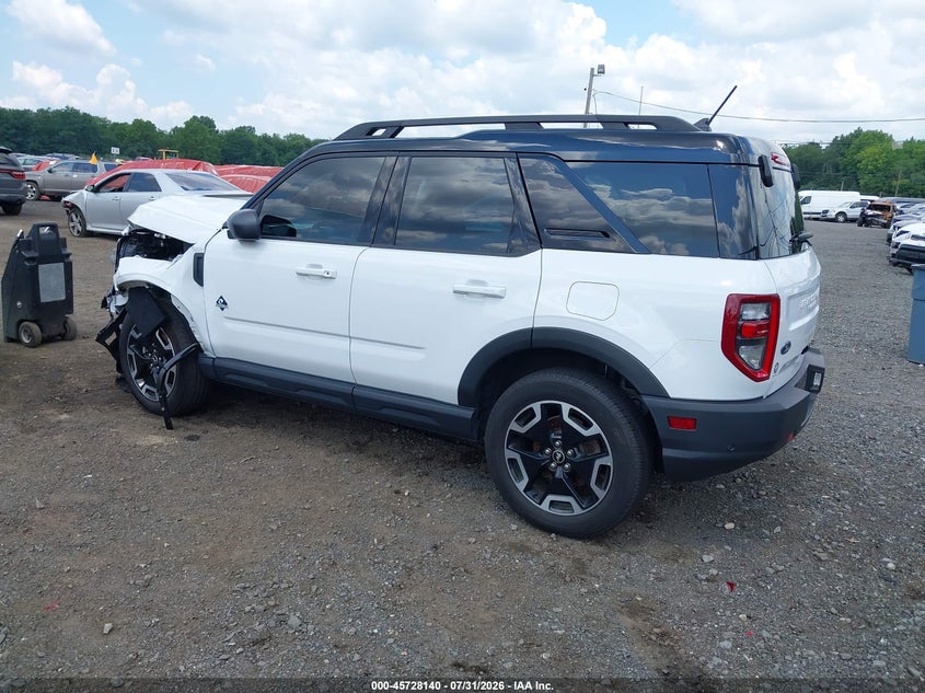 Vin: 3fmcr9c67rrf66284, lot: 46226839, ford bronco sport outer banks 20243