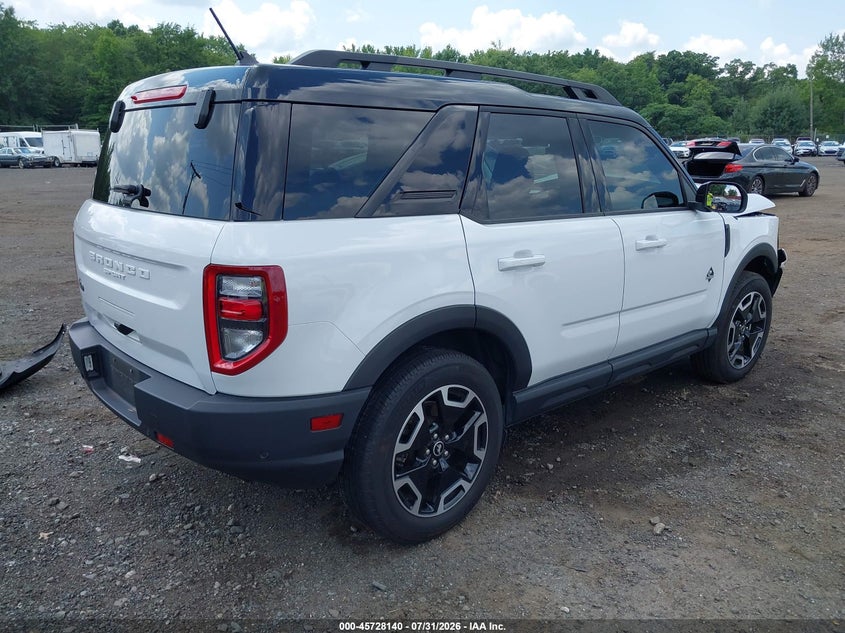 Vin: 3fmcr9c67rrf66284, lot: 46226839, ford bronco sport outer banks 20244