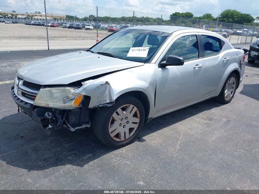 Vin: 1c3cdzab9dn756509, lot: 46226846, dodge avenger se 20132